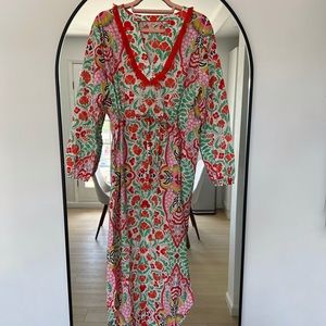 Boden Trim Detail Kaftan Maxi Dress size 8